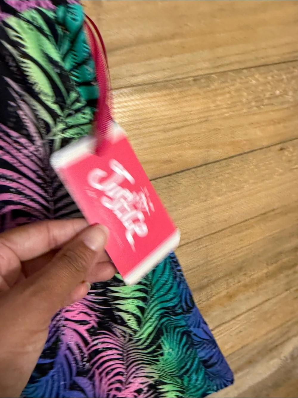 Justice Girls Neon Palm-Print Swim Coverup Pants - Pink, Green, Blue, Purple